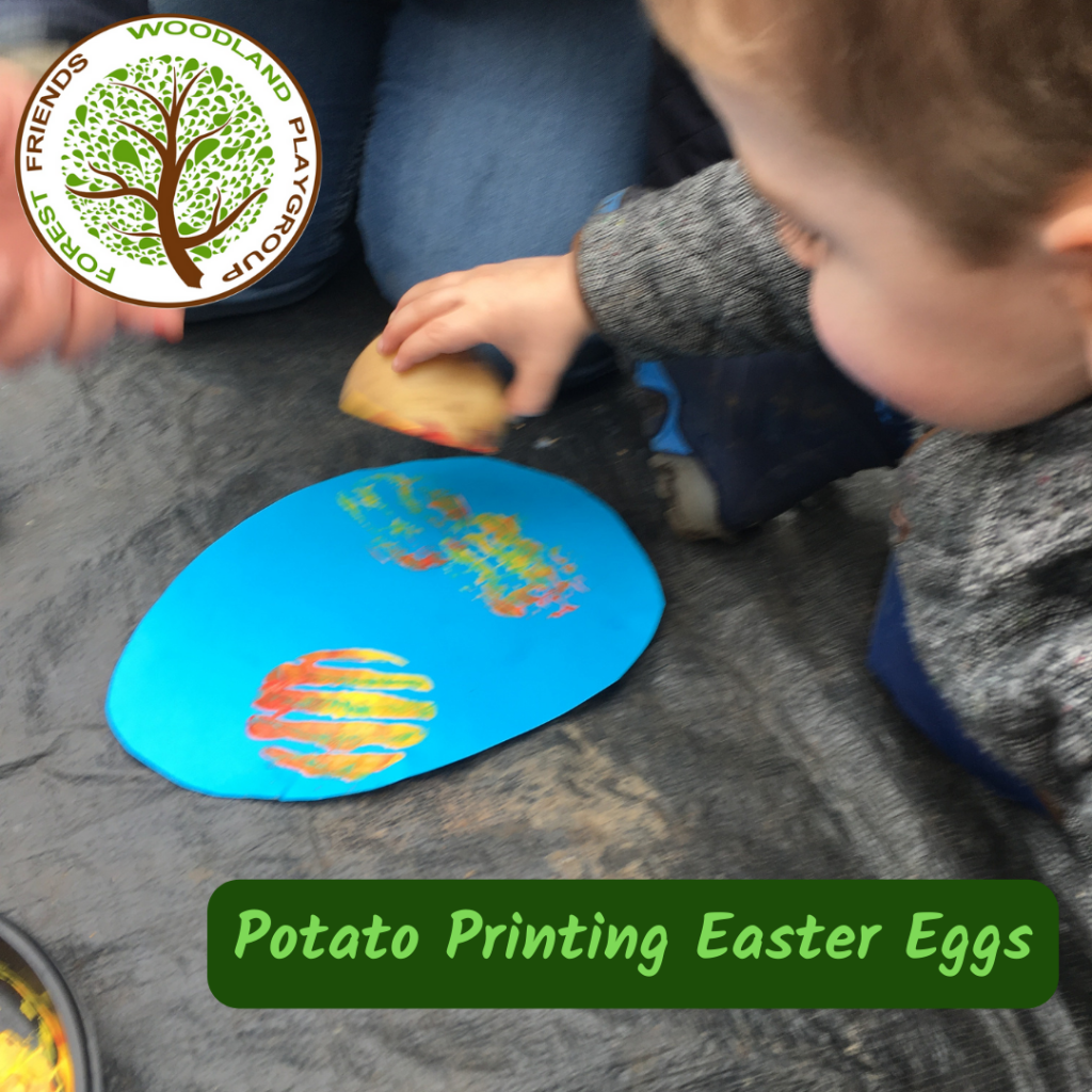 Easter Egg Potato Printing